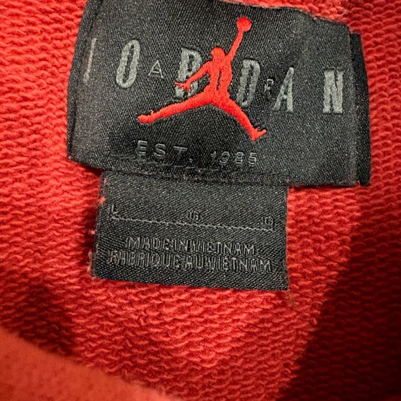 Jordan Red Hoodie with Jumpman Logo - Picture 3 of 3